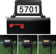 Solar Backlit Address Sign for Mailbox, House Number Plaque Double Side Illumina