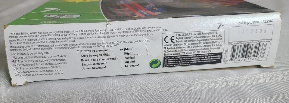 NEW K'NEX Robo-Smash Building Set Beasts Alive 156 Pieces Motorized Open Box - Image 4 of 4