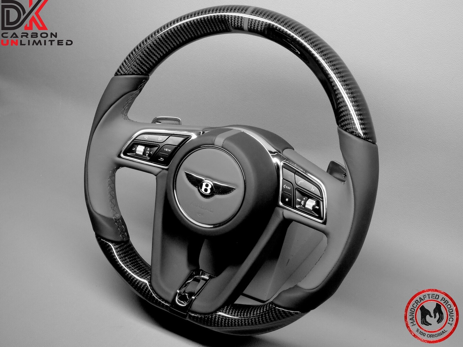 Bentley Bentayga Continental GT Flying Spur Gray Ring Napa Carbon Steering Wheel