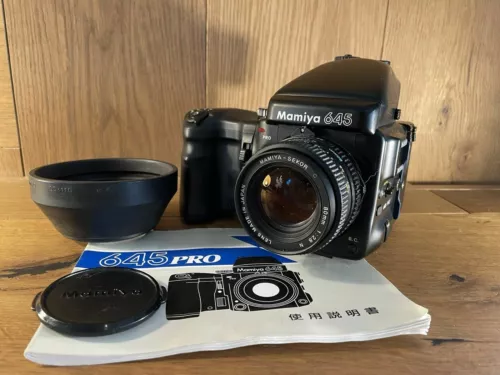 *Mint* Mamiya 645 Pro Film Camera w/ AE Finder, 80mm F/2.8 N, WG401 From Japan
