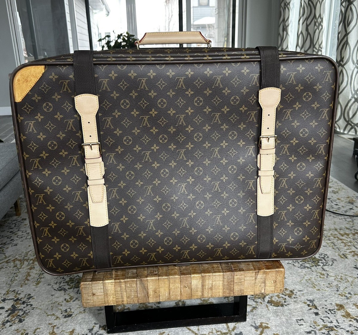 Louis Vuitton Satellite 70 Brown Lv Logo Monogram Suitcase Louis Vuitton Satellite 70 Brown Lv Logo Monogram Suitcase