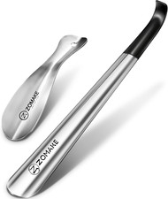 Extra Long Metal Shoe Horns Set - 16.5" 7.5" for Easy Shoe Access