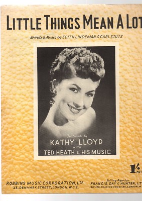 Little Things Mean A Lot von Edith Lindeman & Carl Stutz (Noten)