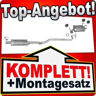 Auspuff für TOYOTA COROLLA Compact (E10) 1.3 XLI 75PS Auspuffanlage