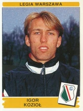 129 IGOR KOZIOL ? ROOKIE POLAND LEGIA WARSZAWA STICKER PANINI LEAGUE POLSKA 1997
