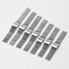 Thicked Mesh Watch Strap Stainless Steel Milanese Band18/20/22/24mm Solid Buckle