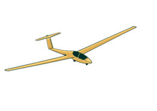 Segelflugzeug Sportflugzeug Aufkleber/Wandtattoo-Sticker in verschiedenen Farben