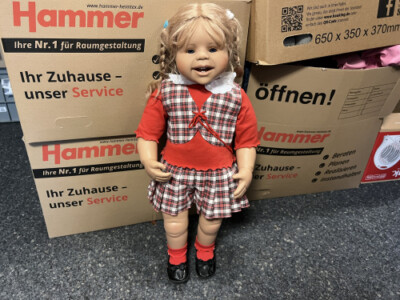 Evelyn Leman Künstlerpuppe Vinyl Puppe 73 cm. Top Zustand   