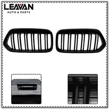 For 2018-2023 BMW X2 F39 Double Line Dual Slats Gloss Black Front Bumper Grille