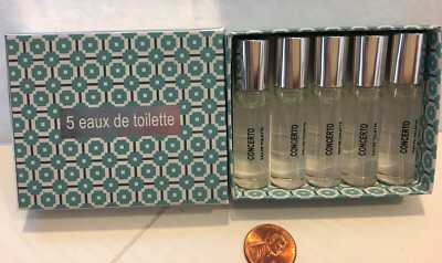 MENS NEW FRAGONARD 5 X 4 ML SPRAY VIAL EDT COLOGNE CONCERTO all the same scent