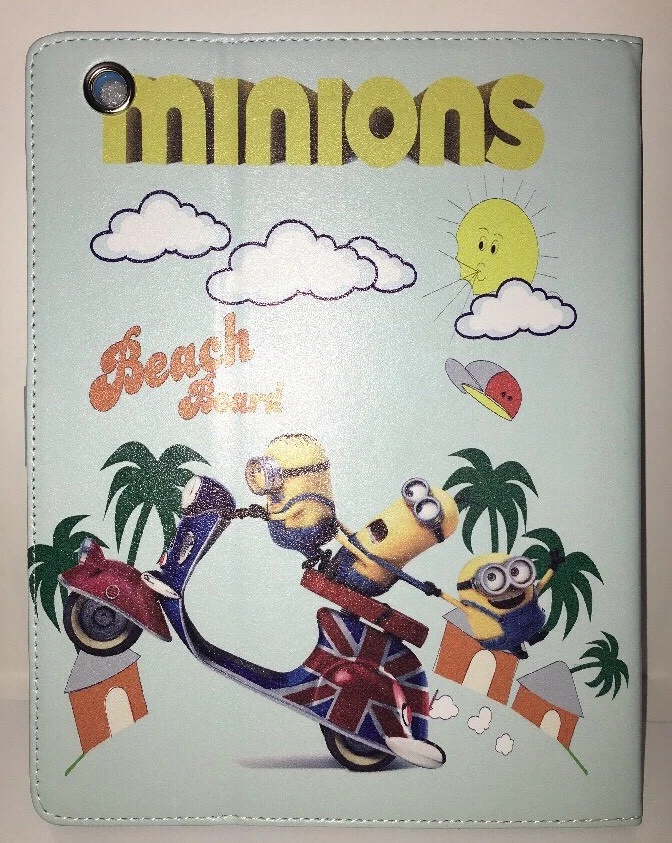 For IPad 2 3 4 Minions Folding Folio Case Cover Stand Includes Screen Protector - Image 2 of 3