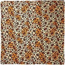 Wyoming Traders Wild Rag Charmeuse Cheetah Silk Western Scarf  34.5"