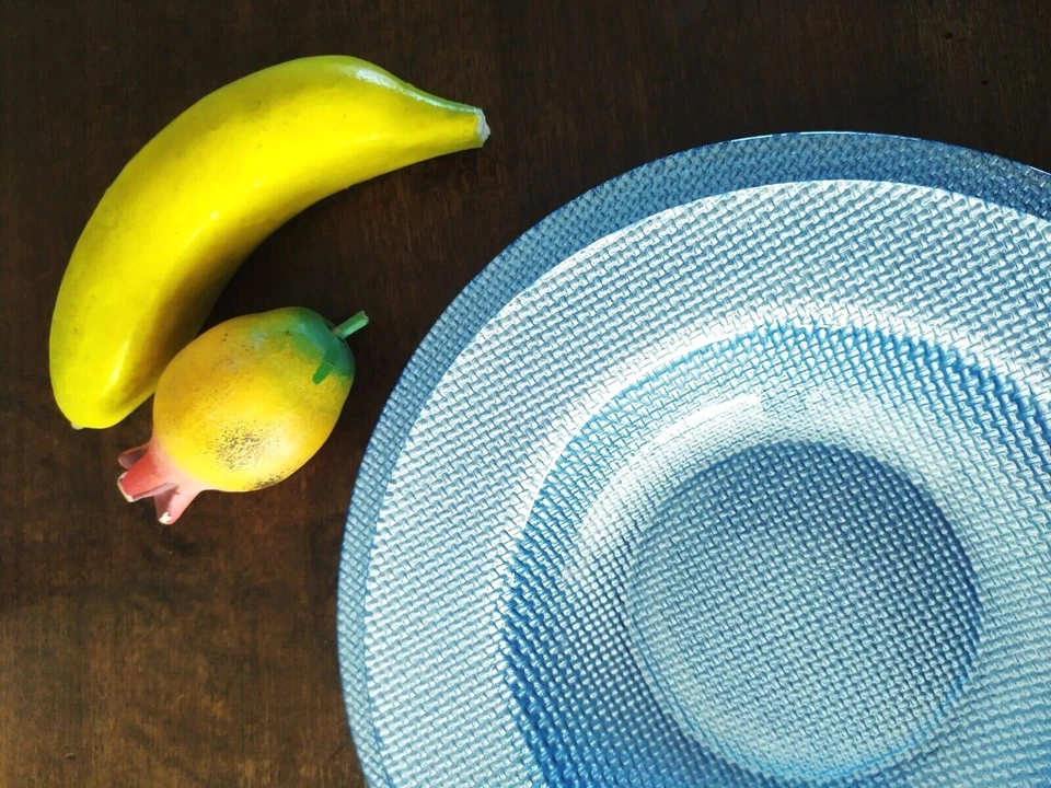 Servizio Di Piatti X8 Persone Bormioli Mod.Inca In Vetro Light Blue Metallic - Immagine 2 di 4