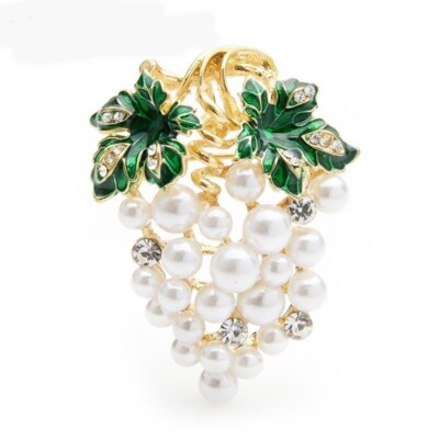 Pearl Grape Brooches Wedding Dress Brooch Suit Dress Luxury