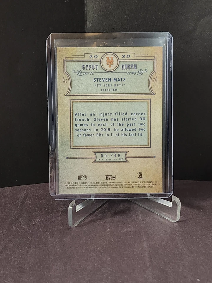 2020 Topps Gypsy Queen Green #248 Steven Matz - Image 2 of 2