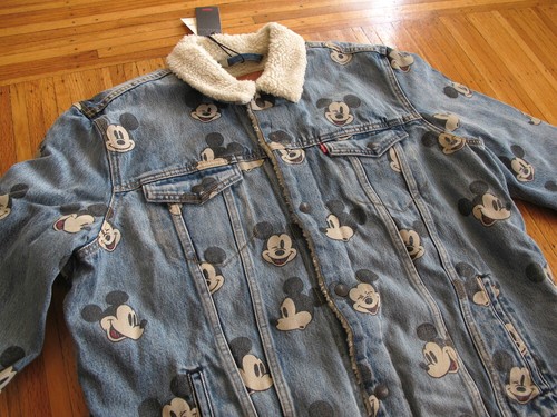 DISNEY Mickey Mouse Denim Sherpa Jacket 