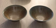 MIYAKE Japanese 7.5" Ceramic Ramen Noodle Rice Bowls - SET OF 2 - Made in Japan