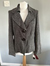 Grey Blazer Jacket Size 12 Ewm Womens