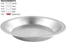 Handi-Foil 9" Smooth-Wall Aluminum Deep Pie Pan Plate Tin -HEAVY DUTY! HFA # 409
