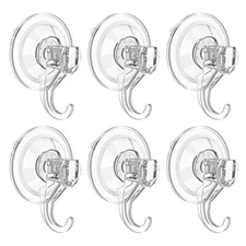  Wreath Hanger, Large Clear Heavy Duty Suction Cup Wreath Hooks 22 LB 6