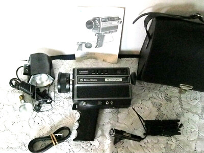 Vtg. BELL & HOWELL FilmoSonic Super 8 movie camera 1223 case
