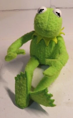 Vintage APPLAUSE PLUSH KERMIT THE FROG POSEABLE Sad Kermit MINI 7