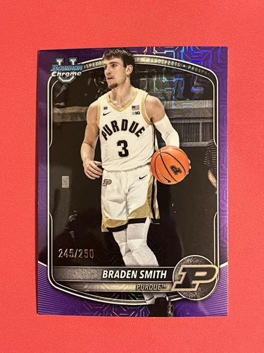 2025-26 Bowman #BCP-94 Braden Smith Chrome Prospects Purple Mojo Refractor #/250