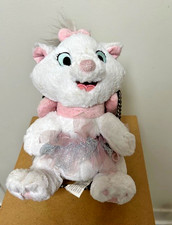 Disney Park Marie Plush Aristocats White Cat Pink Bow 8  Tall
