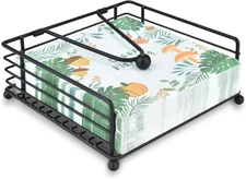 Modern Napkin Holder w/ Weighted Arm Flat Dispenser for Table Kitchen Dining