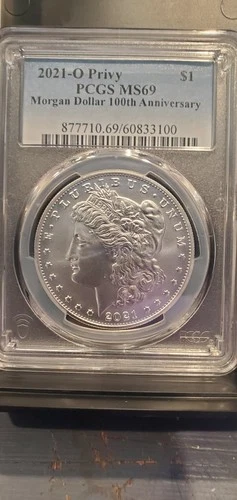 Beauty! 2021-O Privy Morgan Silver Dollar MS69 PCGS