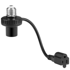 3 in 1 Light Socket Outlet Adapter, Support 3 Prong Light Bulb Socket, E26/E27 L