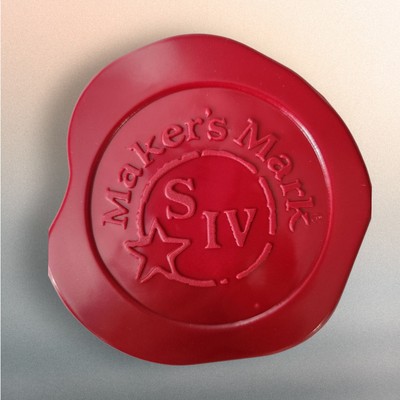 Makers Mark Distillery IV Coasters Red Signature Barware Man Cave Lot of 2