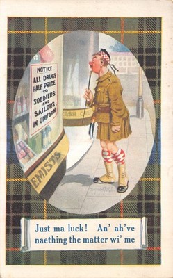 BAMFORTH GEMISCHTE ALTE COMIC POSTKARTE SCHOTTE GUT GUT PLUS