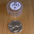 Uncirculated 1943 P Washington Quarter 25C Silver 40 coin roll Philadelphia