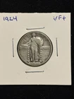 1924 Standing Liberty Quarter 25c VF+ 90% Silver Nice Eye Appeal