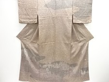 7736971: JAPANESE KIMONO / HOMONGI / SILK / TREES