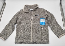 Columbia Sweater Weather Full Zip Jacket XS Gray Black Kids Outdoor Polyester