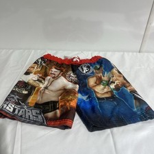 WWE 2013 Superstars BOYS X-S 4/5 Swim Trunks Bathing Suit Summer Pool Wrestling