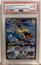 Pokémon Zapdos EX Special Illustration Rare 202/165 SV151 Holo PSA 8 2023 ENG