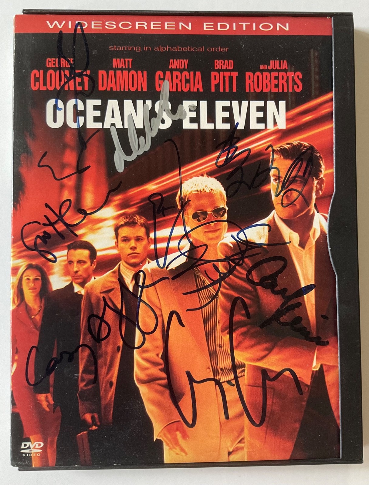 Ocean’s Eleven 11 Signed Autographed DVD Cover JSA COA 11 Cast Members Signed It