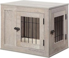 Small Dog Crate Furniture 25.5in Grey End Table