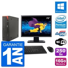 PC Fujitsu E520 DT Ecran 19" Intel G3220 RAM 16Go Disque 250Go Windows 10 Wifi