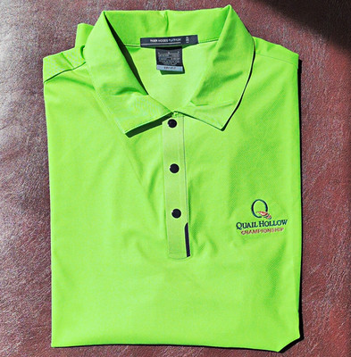 Nike Tiger Woods Platinum Dri-FIT Men's L Green Quail Hollow Short Sleeve