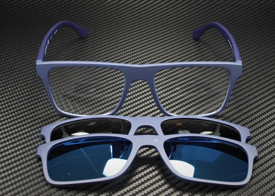 Матовые темно-синие прозрачные мужские солнцезащитные очки EMPORIO ARMANI EA4115 57591W 54 мм - Изображение 3 из 4