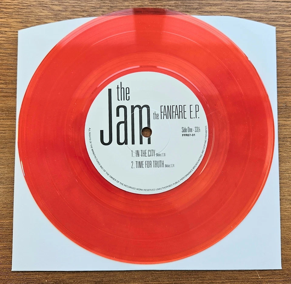 THE JAM "Fanfare E.P." The 1976 DEMO's 7" red vinyl WL EP 70s Mod Revival WELLER - Bild 2 von 4