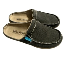 Walk hero orthotic arch support canvas mule slip on shoes 8.5