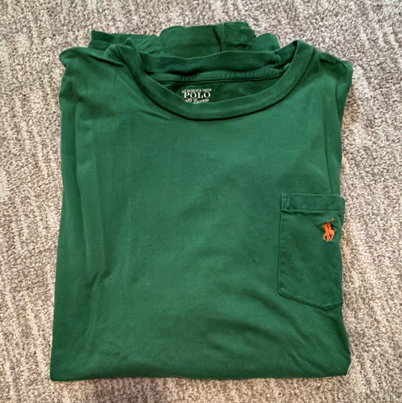 Polo Ralph Lauren Men's Green Crew Neck Cotton Tee 3XB Big