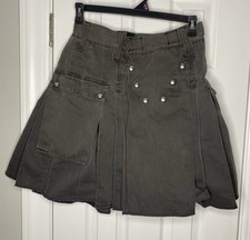 Utilikilts Workman Utility Kilt Tactical Canvas Pockets Grey Black Size 32 read