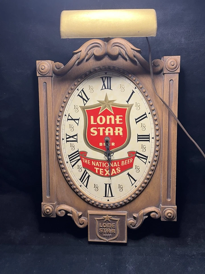 Reloj Iluminado Lone Star Brewing Co. De Colección Raro Foto 2 de 4