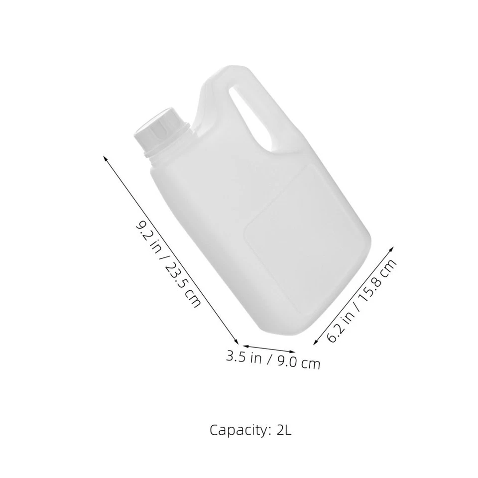  2 Stück Getränkebehälter aus Kunststoff mit Griff und Deckel, 2 l, leere - Bild 3 von 4